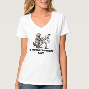 Camiseta "Beaver Irritado: Você Entende O Consentimento Ago