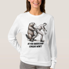 Camiseta "Beaver Irritado: Você Entende O Consentimento Ago