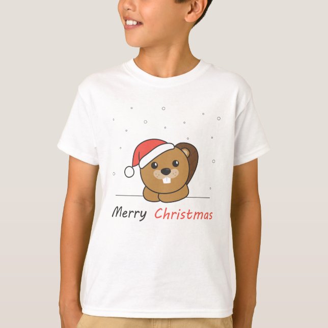 Camiseta Beaver Natal Neve Inverno Beaver (Frente)