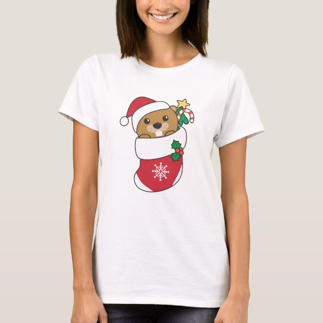 Camiseta Beaver Natal Neve Inverno Beaver (Frente)