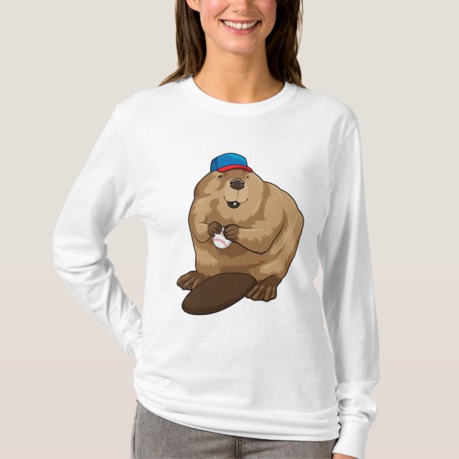 Camiseta Beaver no Baseball com Baseball (Frente)
