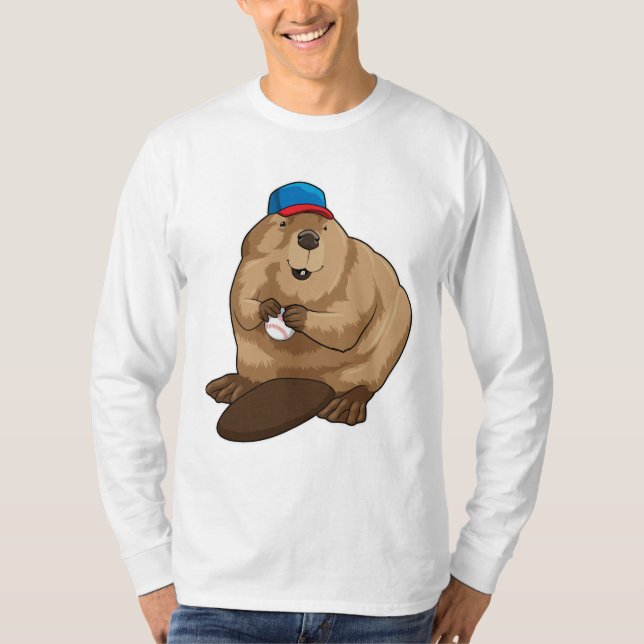 Camiseta Beaver no Baseball com Baseball (Frente)