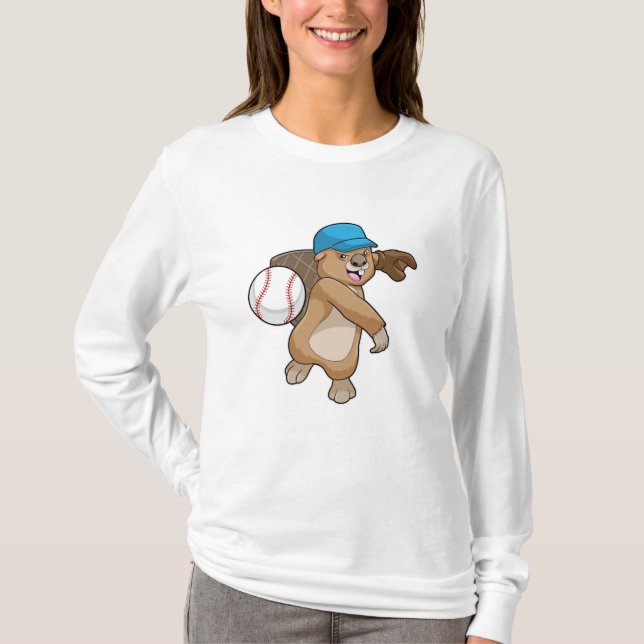 Camiseta Beaver no Baseball Sports com Boné (Frente)