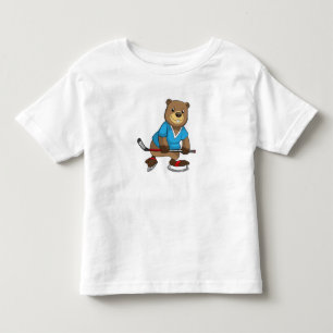 Camiseta Beaver no hóquei no gelo com bastão de hóquei no g