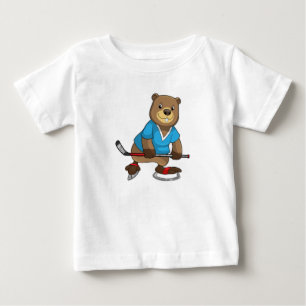 Camiseta Beaver no hóquei no gelo com bastão de hóquei no g