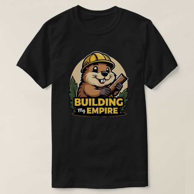 Camiseta Beaver Ocupado - Construindo Meu Império da Barrag (Frente do Design)