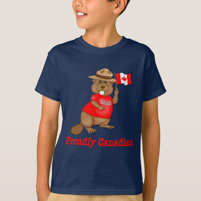 Camiseta Beaver orgulhosamente canadense (Frente)