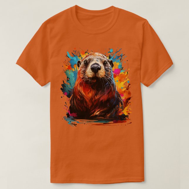 Camiseta Beaver Rainbow (Frente do Design)