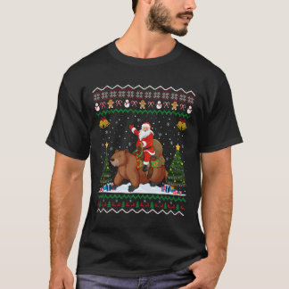 Camiseta Beaver Ugly Xmas Gift Papais noeis Engraçados Anda