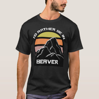 Camiseta Beaver Utah Vintage Sunset Mountain T Shirt