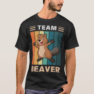 Camiseta Beaver Vintage Retro Beaver Cute Rodts River Tea