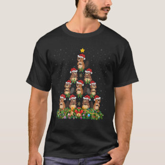Camiseta Beavers Christmas Tree Gift Funny Christmas Beaver
