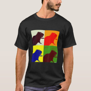 Camiseta Beavers Fora Curta Pop Retro Estilo de Vintagem Cu