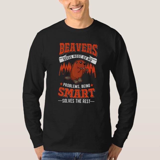 Camiseta Beavers Resolvem A Maioria Dos Meus Problemas (Frente)