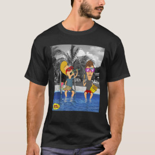 Camiseta Beavis e Cabeça Bumbum Deitados Pelo Retrato Pisci