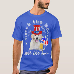 Camiseta Beba A Luz De Bebida A Retriever Do Ouro De Fusíve