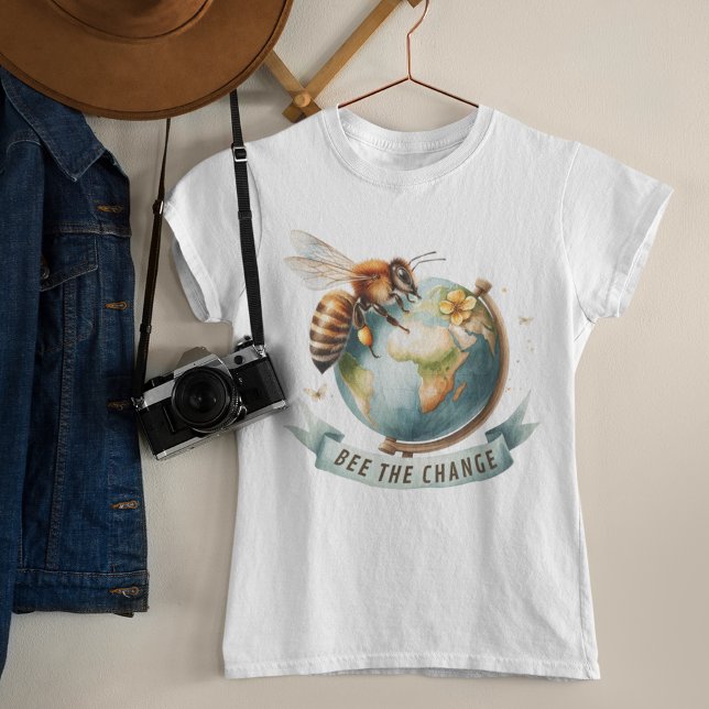 Camiseta Beba a mudança - declaração ecológica (Criador carregado)