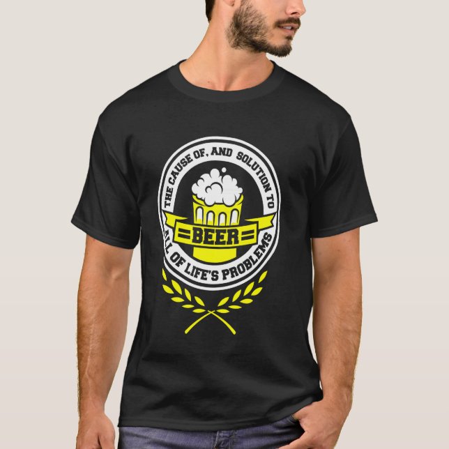 Camiseta Beba A Solução Para Todos Os Problemas Da Vida (Frente)