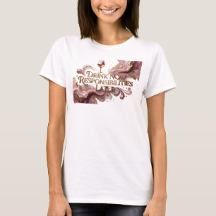 Camiseta Beba Agora RESPONSABILIDADES DEPOIS Vermelho Moder