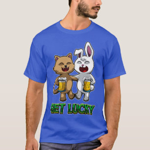 Camiseta Beba Bebida Sortuda Com Seu Amigo