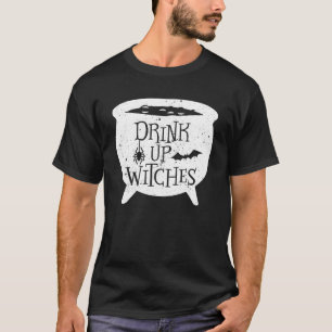 Camiseta Beba Bruxas, Bruxa Engraçada Cauldron Halloween
