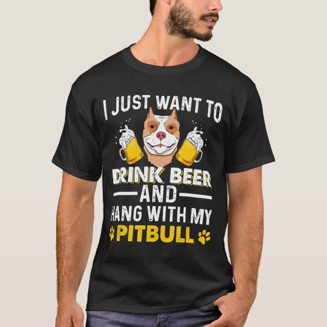 Camiseta Beba Cerveja Com Minha Cerveja De Cachorro (Frente)