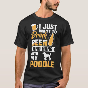 Camiseta Beba Cerveja E Aguente Com Meu Cachorro Engraçado 