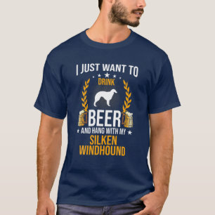 Camiseta Beba Cerveja E Aguente Com Meu Cachorro Silken Win