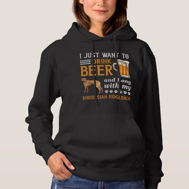 Camiseta Beba Cerveja E Aguente Com Meu Ridgeback Ridgeback (Frente)