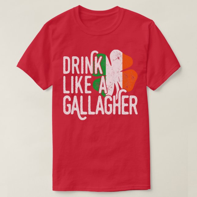 Camiseta Beba Como Um Galagher Engraçado Irlandês Dons ( (Frente do Design)