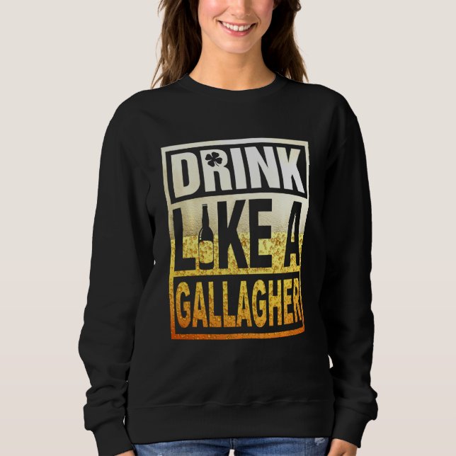 Camiseta Beba como um galaghers Tee Green Irish St Patty's (Frente)
