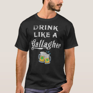 Camiseta Beba como um Gallagher St Pattys Day Engraçado Irl