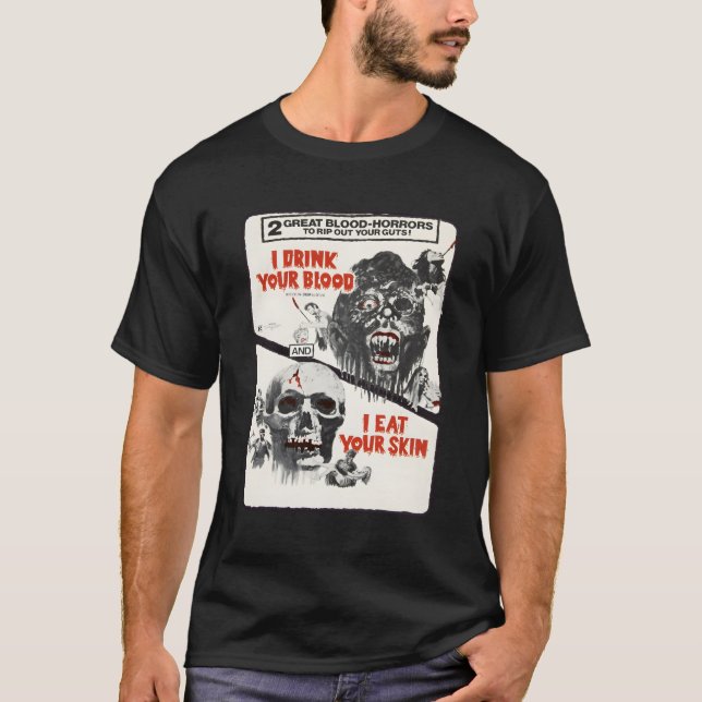 Camiseta Beba Filme de Horror Monstro do Halloween de Sangu (Frente)