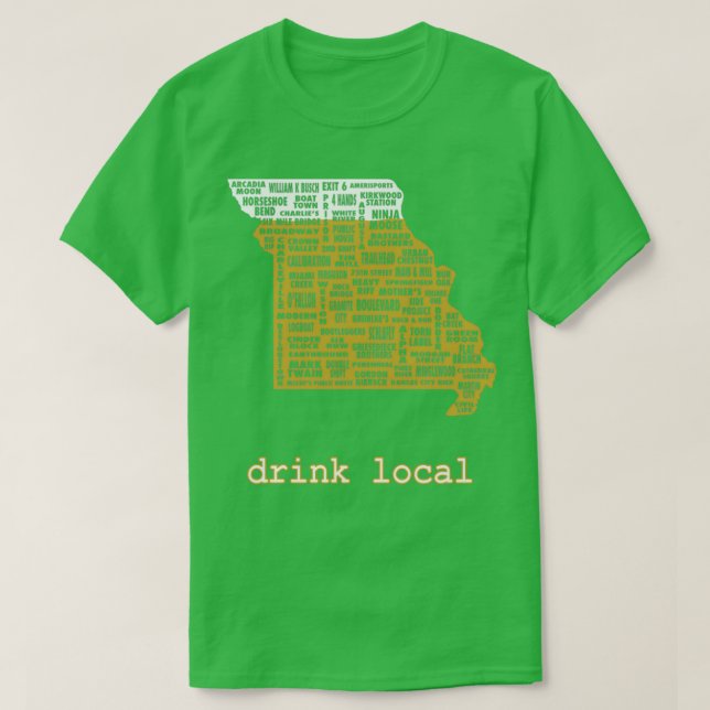 Camiseta Beba Local Chemise de bire Missouri classificque (Frente do Design)