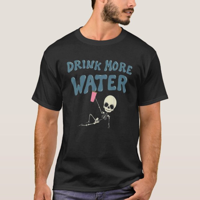 Camiseta Beba mais esqueleto de água (Frente)