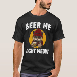Camiseta Beba-Me O Bebendo De Cerveja De Gato