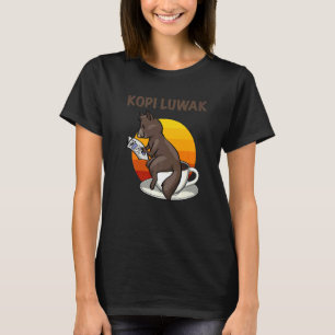 Camiseta Beba Meu Cocô Mulheres Café Gato kopi luwak Amor 1