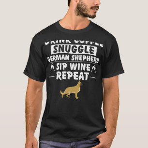 Camiseta Beba o German shepherd de mascote do café Esfregue