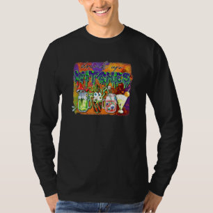 Camiseta Beba o Vinho das Bruxas Festa de Halloween Bebendo