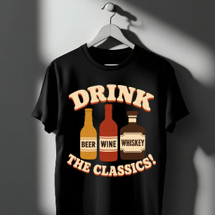 Camiseta Beba Os Clássicos Cerveja Vinho Whisky