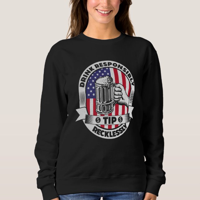 Camiseta Beba Responsavelmente Gorjeta Imprudentemente Barm (Frente)