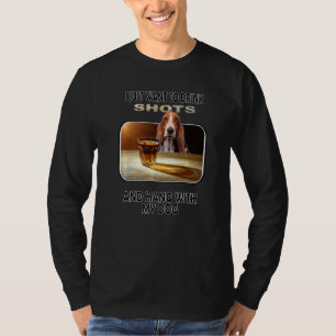 Camiseta Beba Tiros E Prenda Meu Cachorro De Bassett