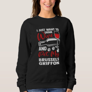 Camiseta Beba Vinho e Acaricie Meu Brussels Griffon Bruss G