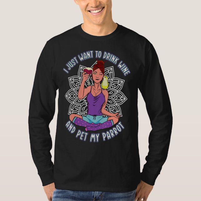 Camiseta Beba vinho e animais de estimação... (Frente)