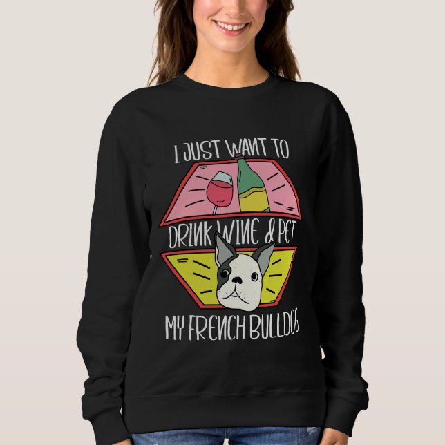 Camiseta Beba Vinho E Coloque Meu Bulgue Francês (Frente)