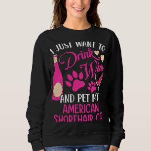 Camiseta Beba vinho e Pet Meu Gato de Gato de Cabra America