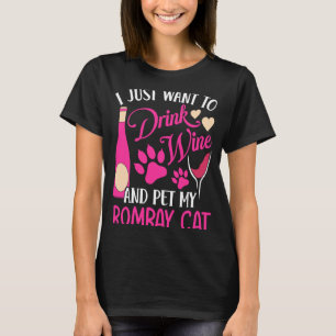 Camiseta Beba vinho e Pet My Bombaim Cat Mãe Humor Ca