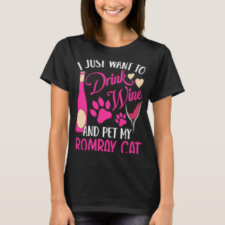 Camiseta Beba vinho e Pet My Bombaim Cat Mãe Humor Ca