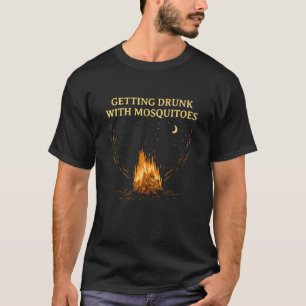 Camiseta Bebado Com Mosquitos Acampando Cerveja Camper