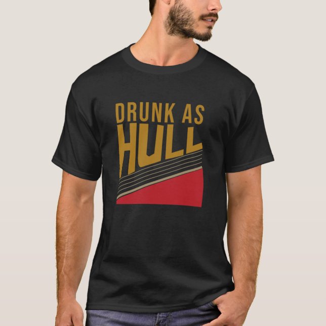 Camiseta Bebado Como Hull, presentes de natal (Frente)